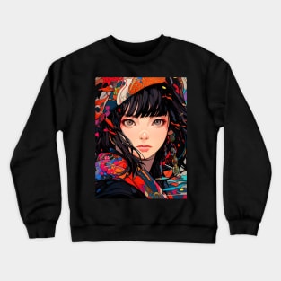 Cybernetic Journeys: Ghost in the Shell Aesthetics, Techno-Thriller Manga, and Mind-Bending Cyber Warfare Art Crewneck Sweatshirt